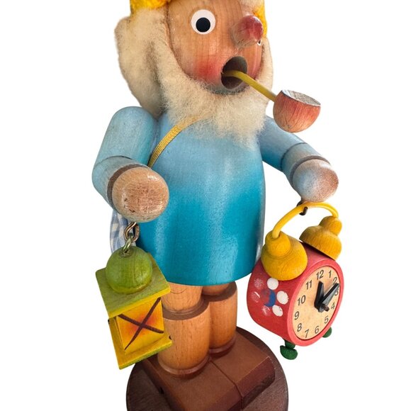 Steinbach Vtg German Wooden Smoker The Clocksmith The Sandman Rare - Picture 4 of 8